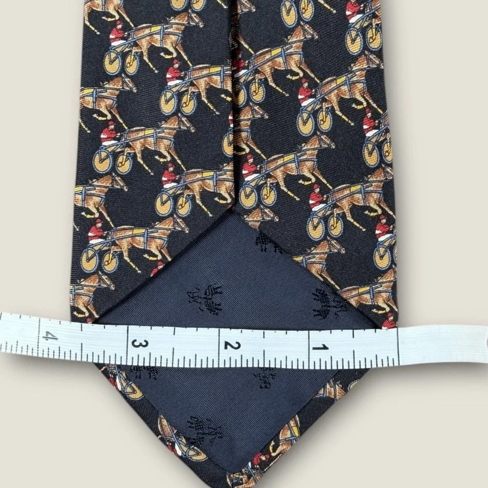 Brooks‎ Brothers Lot of 3 Silk Ties Harness Racing Stripe Golden Fleece Logo
